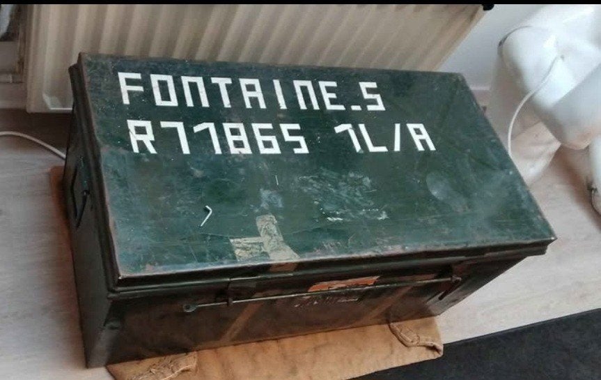 Coffre acier militaria, Enlèvement