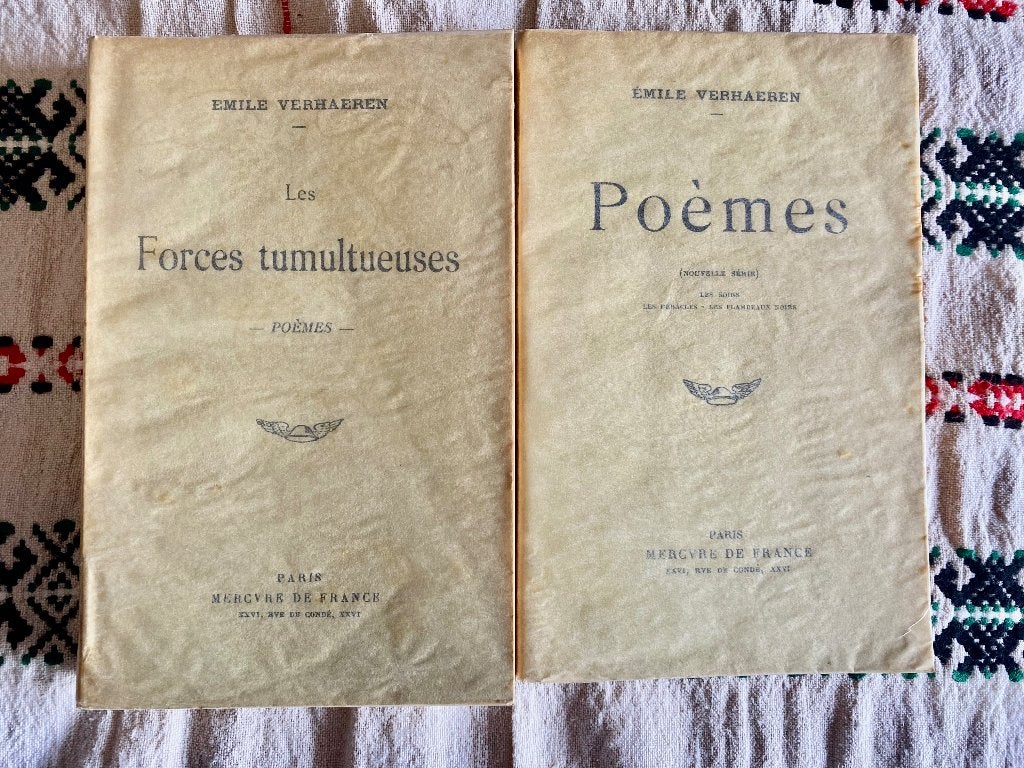 2 livres très anciens d'Emile VERHAEREN :1925, Enlèvement ou Envoi, Emile VERHAEREN