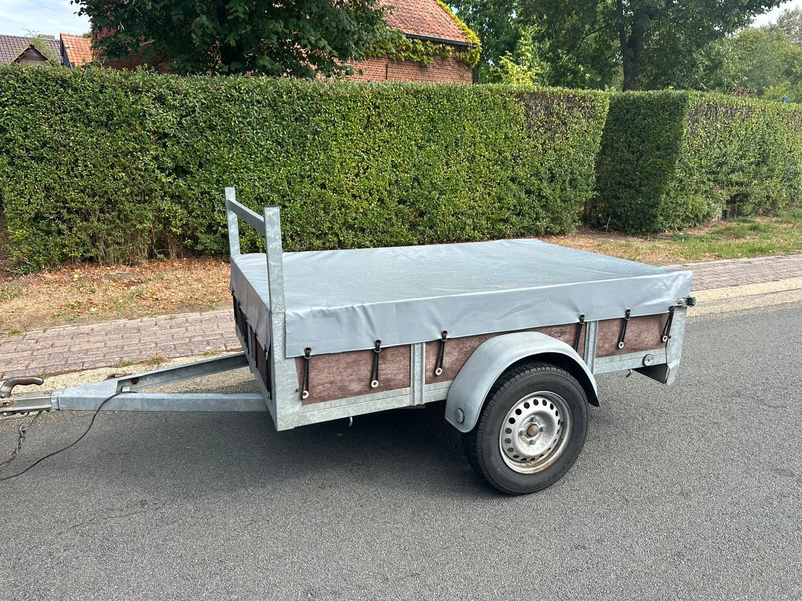 Aanhangwagen enkelas afdekzeil, Enlèvement, Comme neuf