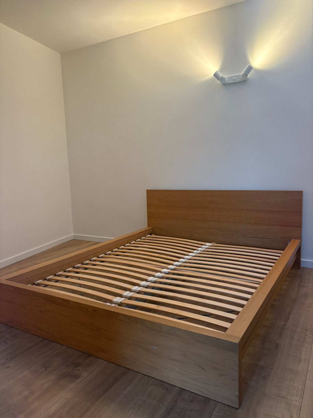 Bed IKEA malm 160x200, Huis en Inrichting, Ophalen, Gebruikt, Bruin, Tweepersoons