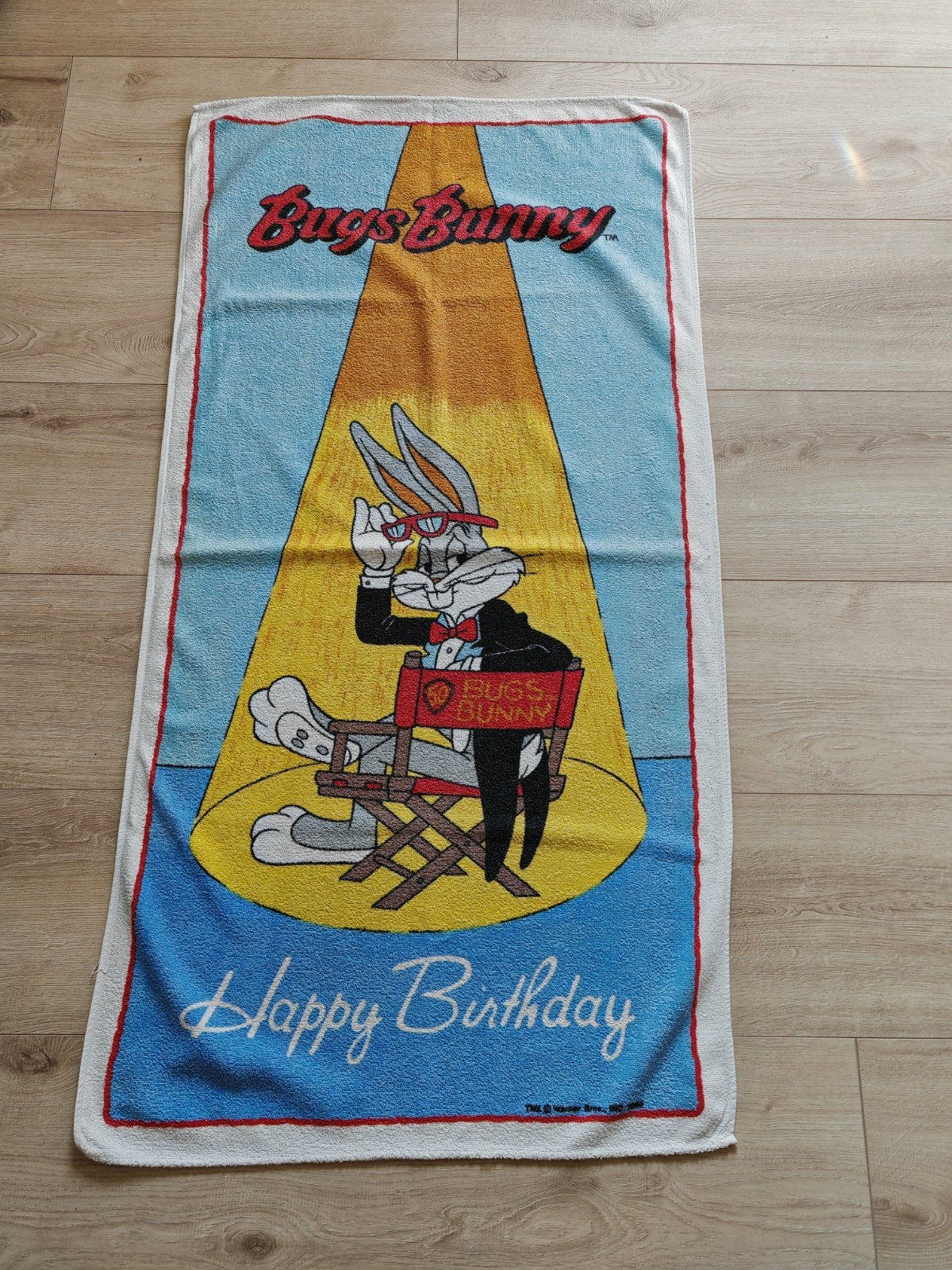 Vintage Bugs Bunny strandlaken / badhanddoek 1990 Waltersche, Collections, Enlèvement ou Envoi