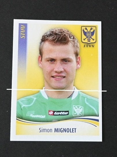 Panini Football 2010 / STVV / Simon Mignolet, Ophalen of Verzenden, Nieuw, Poster, Plaatje of Sticker