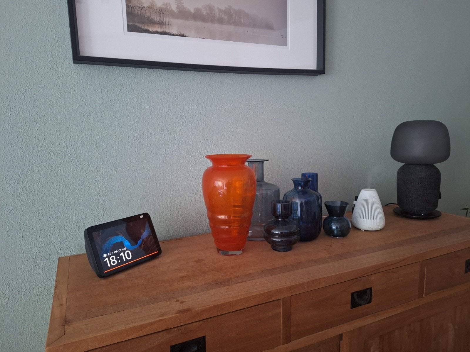 Oranje Vaas retro vintage, Huis en Inrichting, Complete inboedels, Ophalen