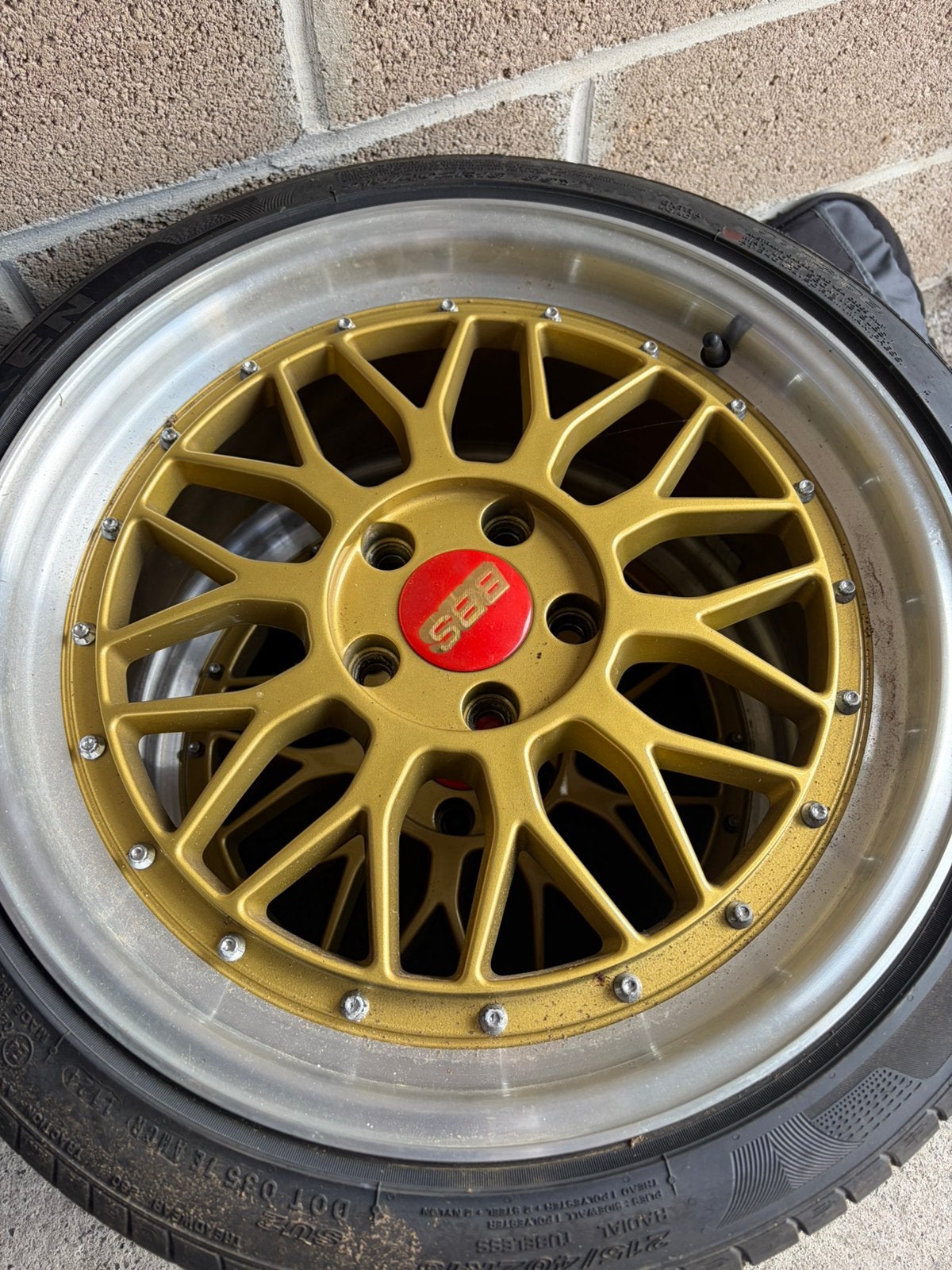 Jantes imitation BBS AVEC PNEUS neuf, Autos : Pièces & Accessoires, Enlèvement, Pneu(s)