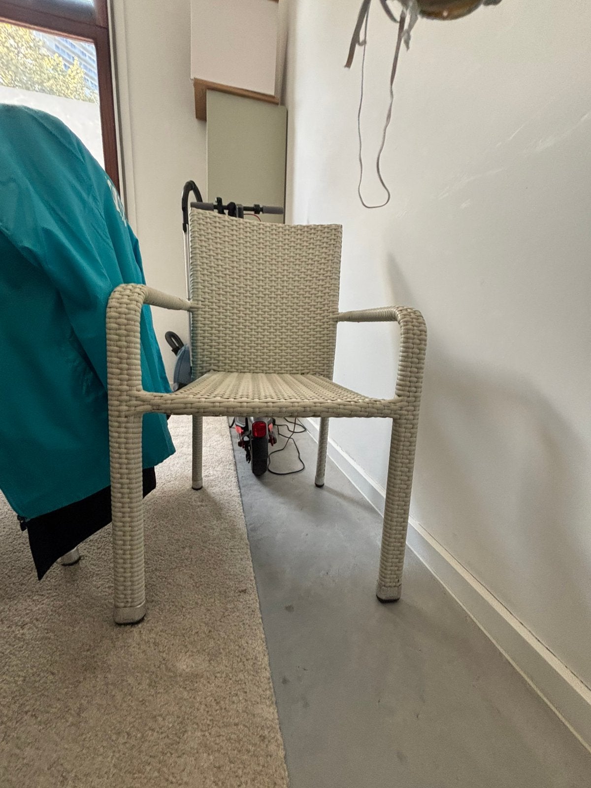 Buitenstoelen, Huis en Inrichting, Stoelen, Ophalen, Kunststof, Gebruikt, Wit