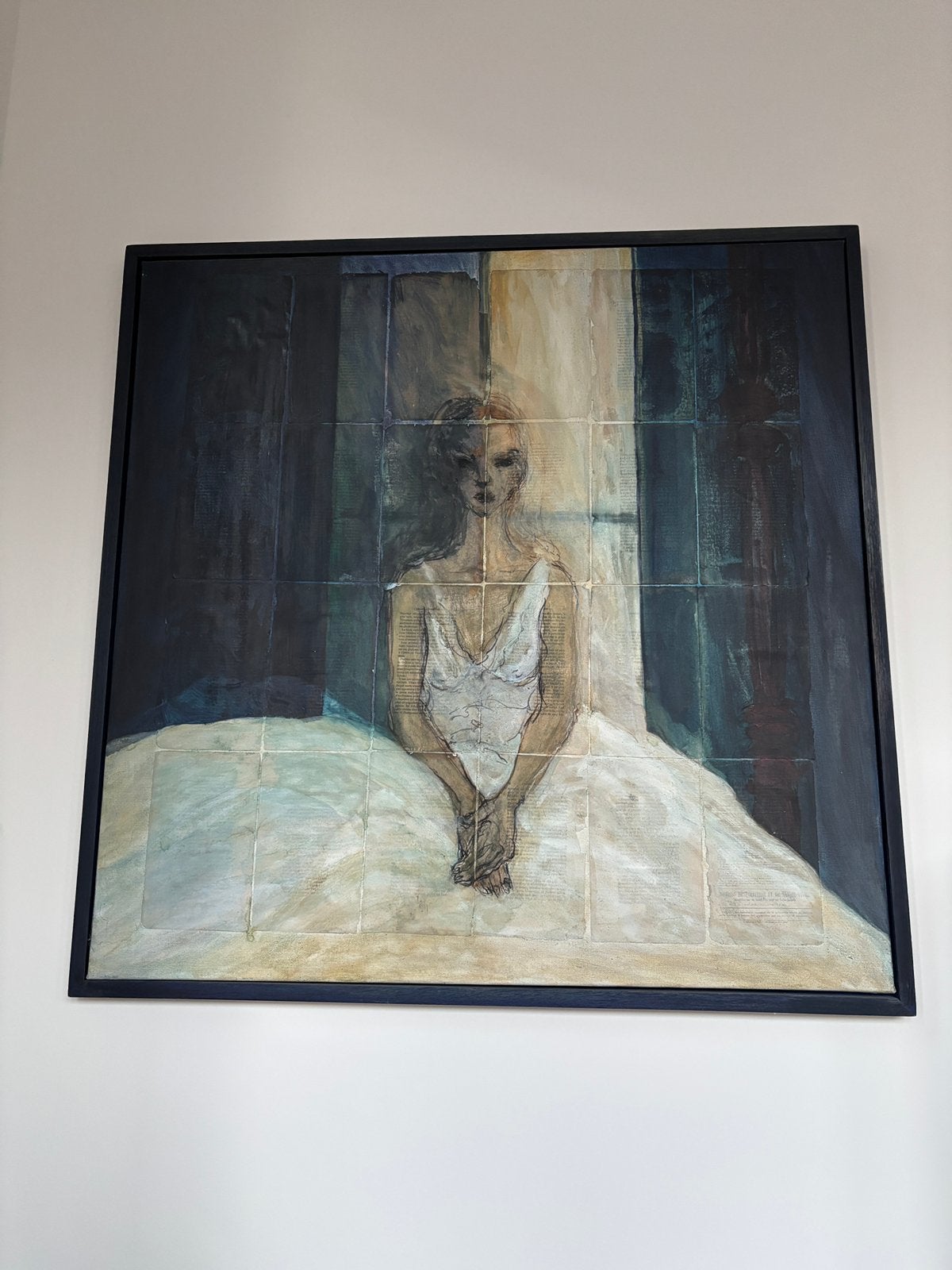 Schilderij, Antiek en Kunst, Kunst | Schilderijen | Modern, Ophalen, Handgeschilderd, Gemengde techniek, Overige materialen