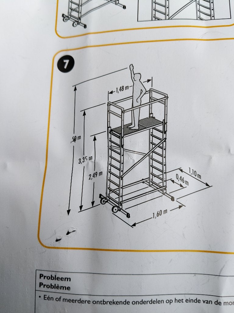 Escalo stelling, Doe-het-zelf en Bouw, Ophalen, Zo goed als nieuw, Ladder, Opvouwbaar of Inschuifbaar