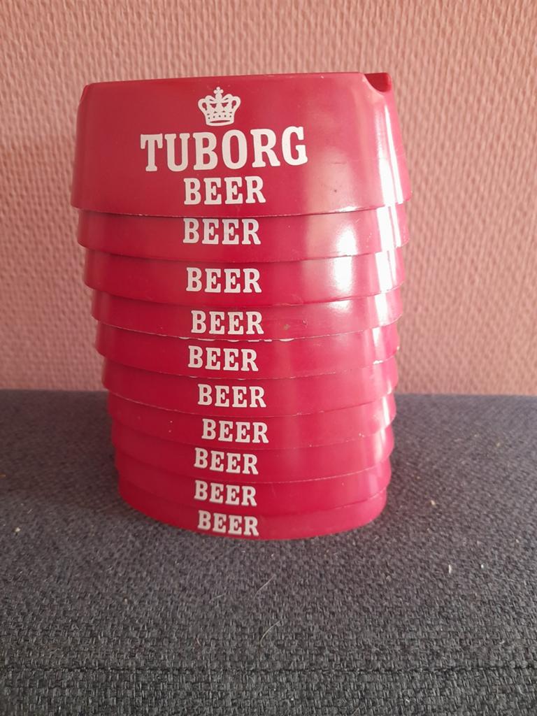 10 plastiekenasbakken tuborg, Verzenden