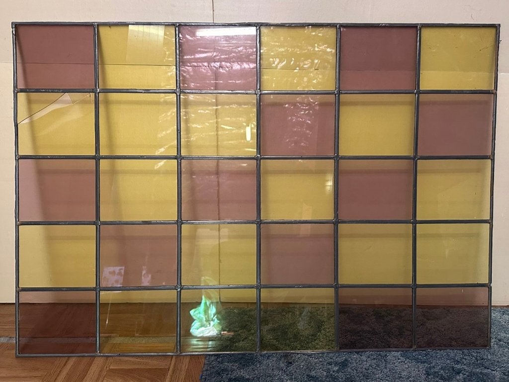 30 x Brandglas in lood raam - Vintage Stijl, Vitrail, Fenêtre de façade ou Vitre, Enlèvement, Utilisé