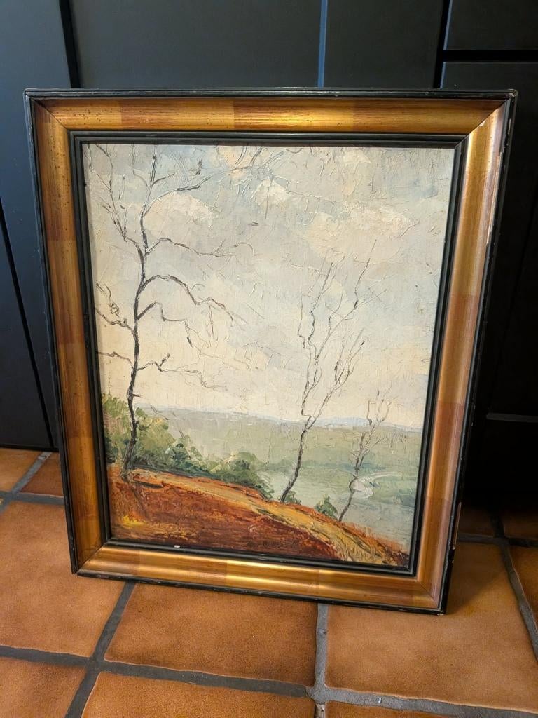 Peinture à l'huile, " sous bois" , 40 x 50, Enlèvement