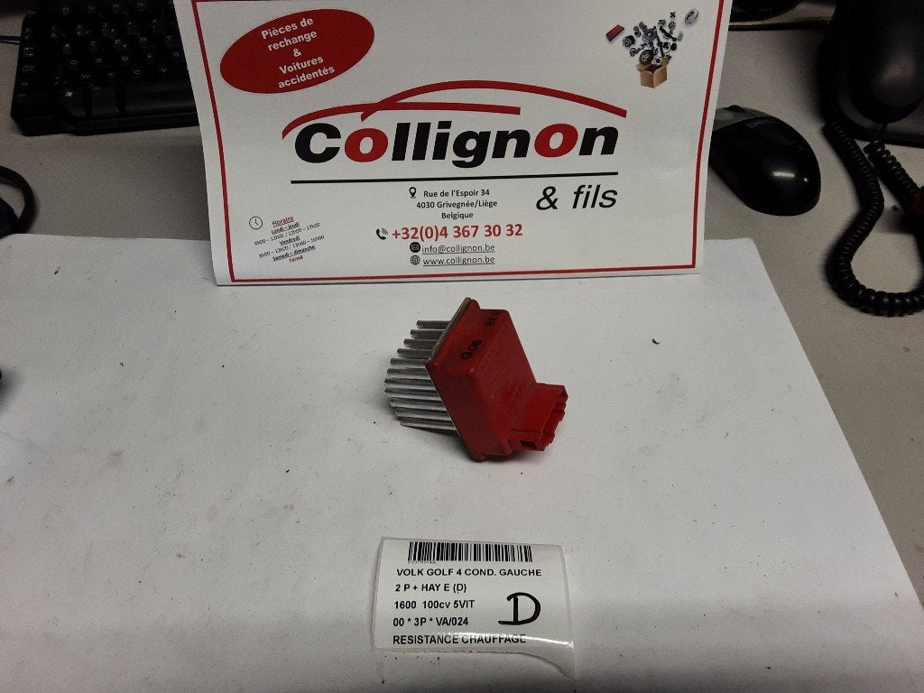 RESISTANCE CHAUFFE Golf IV (1J1) (1J09075215DS00646701), Volkswagen, Volkswagen AG, Utilisé, Kundenbetreuung@volkswagen.de
