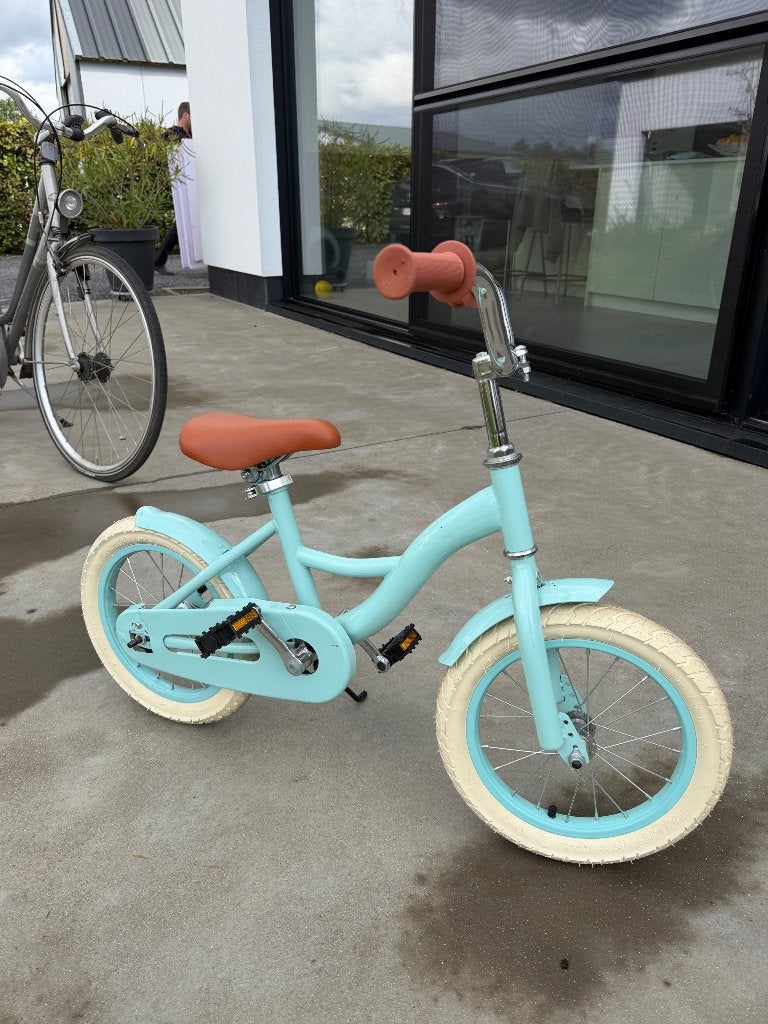 Turquize kinderfiets, Overige merken, Stabilisateurs, Frein à rétropédalage, Comme neuf