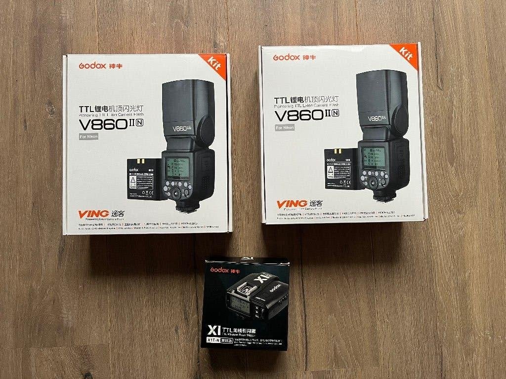 Godox Speedlite V860II Kit voor Nikon, Audio, Tv en Foto, Foto | Flitsers, Externe flitser, Zo goed als nieuw, Godox, Ophalen