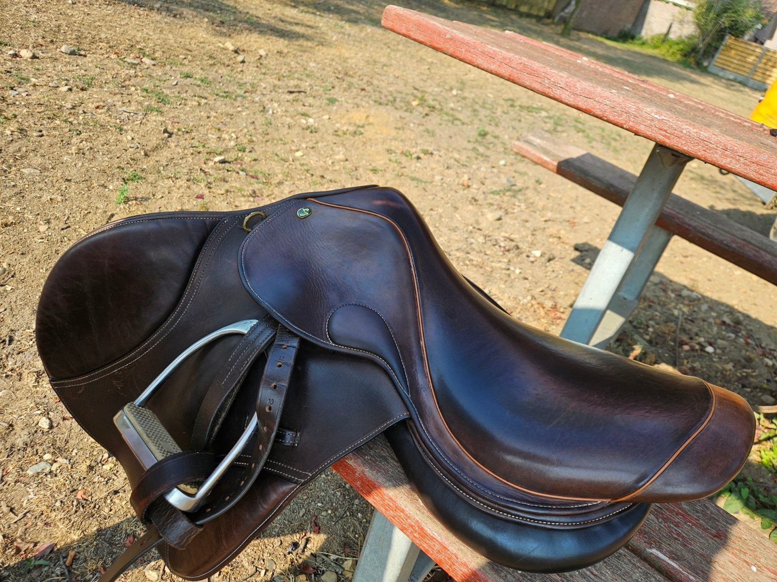 LJ dirk demeersman springzadel 18inch, Dieren en Toebehoren, Ophalen, Gebruikt, Overige merken, XL (18 inch of meer)