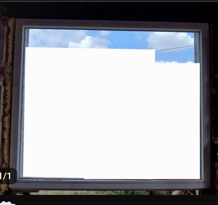 GRATIS wit pvc raam dubbel glas, Doe-het-zelf en Bouw, Ophalen, Gevelraam of Ruit, Gebruikt, 120 tot 160 cm