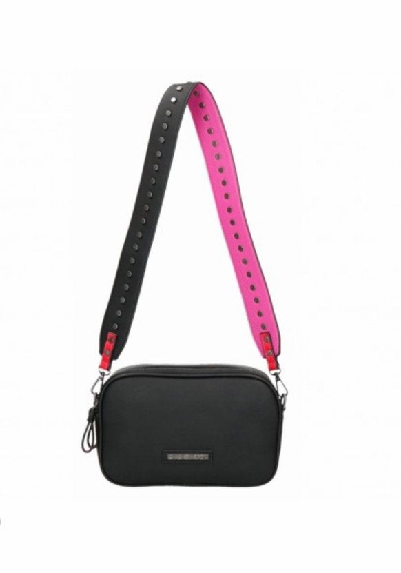 Superbe sac bandoulière noir Pepe Jeans en cuir noir, Enlèvement, Comme neuf, Noir, Cuir