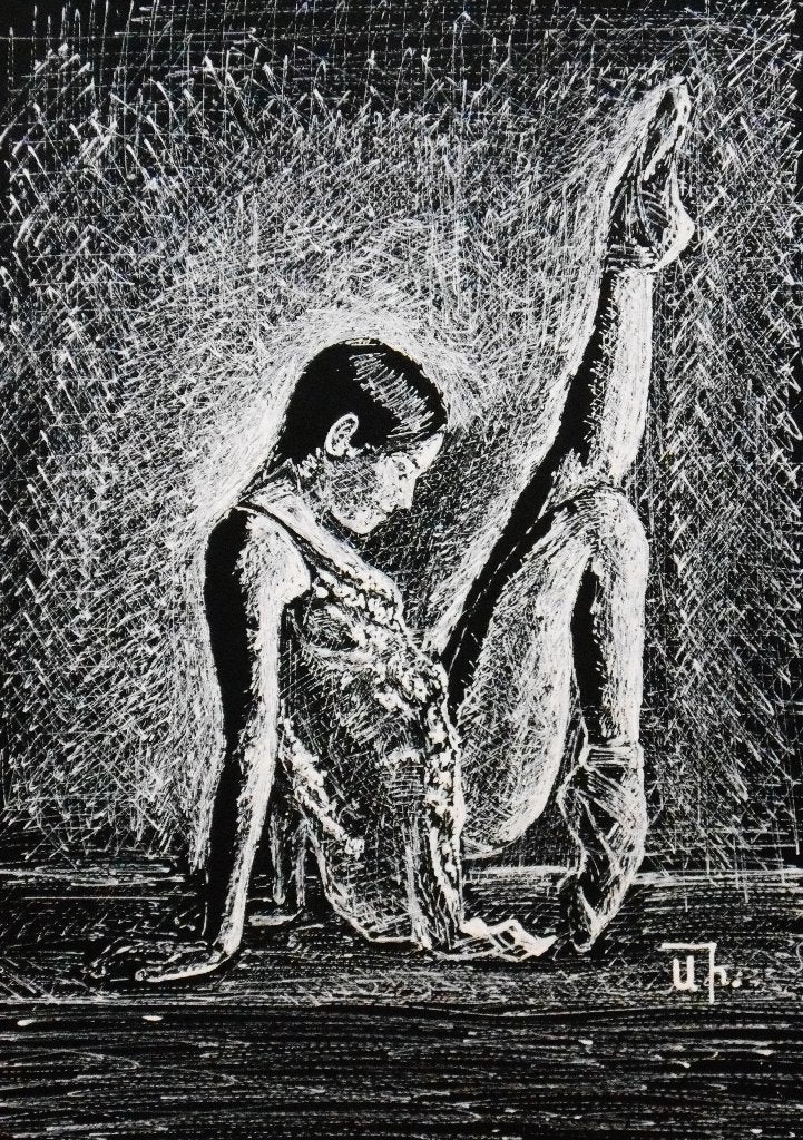 « Danse », Figures, Papier/carton, Envoi, Peint à la main