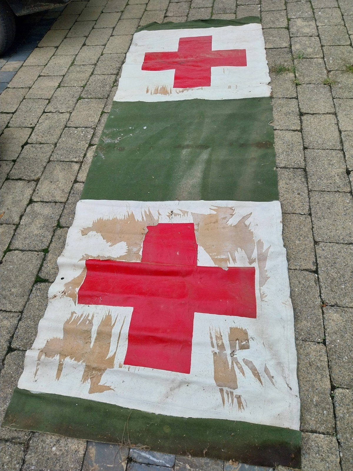Zeer zeldzame en Rode Kruis herkennings/grondvlag, Ophalen of Verzenden