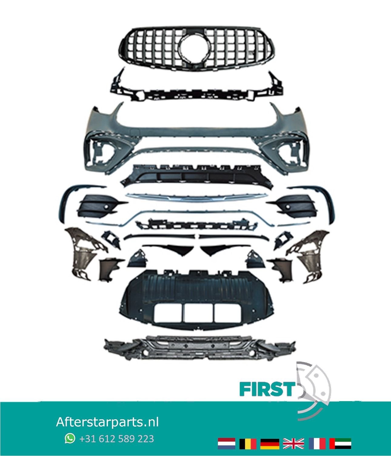 X254 GLC AMG LOOK VOORBUMPER GLC43 BUMPER PACK 2023-2026 (NI, Ophalen of Verzenden, -, -, -