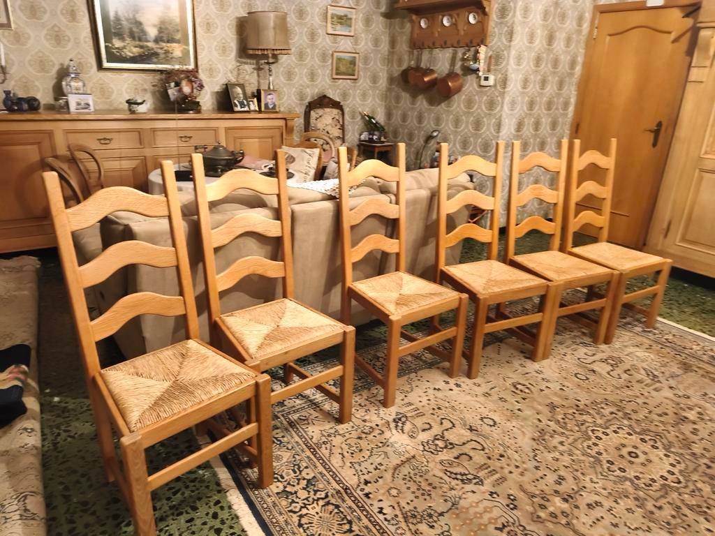 6 chaises en chêne à vendre, Antiquités & Art, Enlèvement
