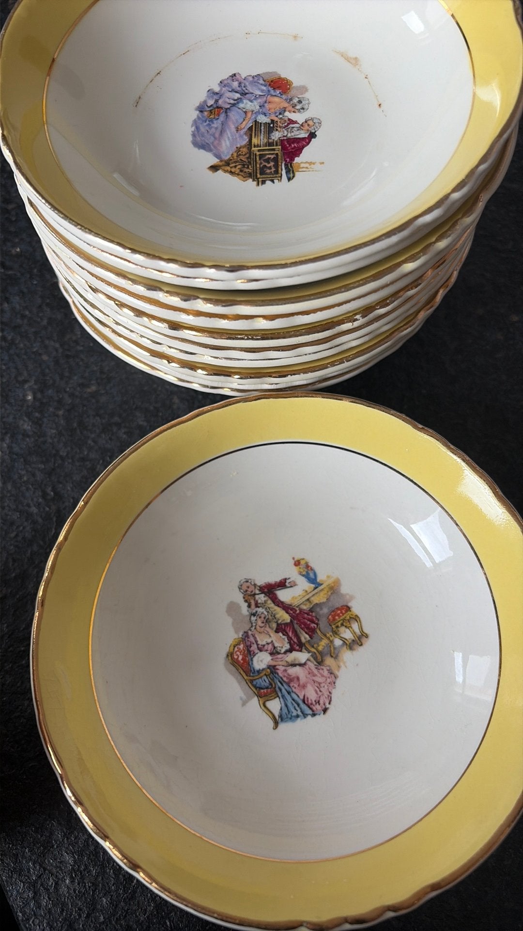 Dessertborden - dessertkommen, Antiek en Kunst, Antiek | Servies los, Ophalen