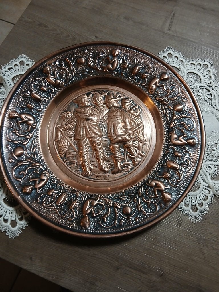 Assiette en cuivre, Antiquités & Art, Enlèvement, Cuivre