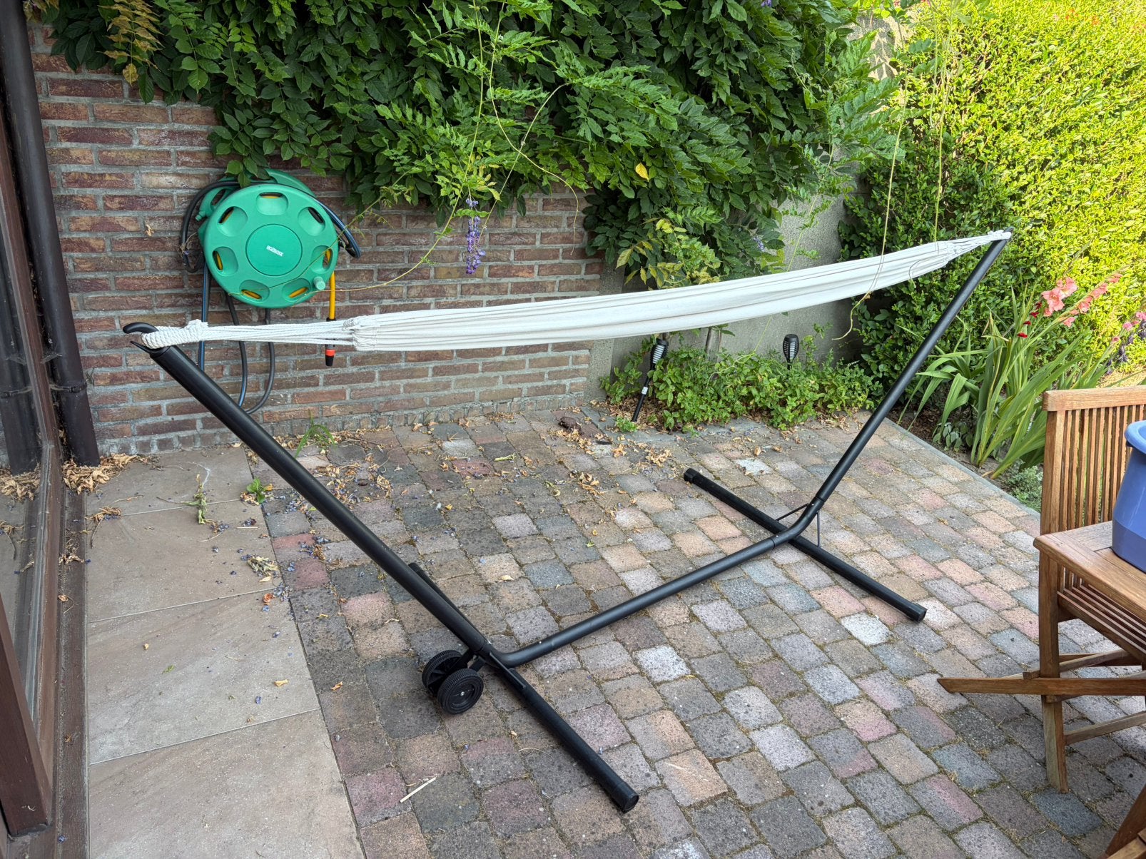 Hangmat, Tuin en Terras, Ophalen, Zo goed als nieuw, Met standaard, Eenpersoons