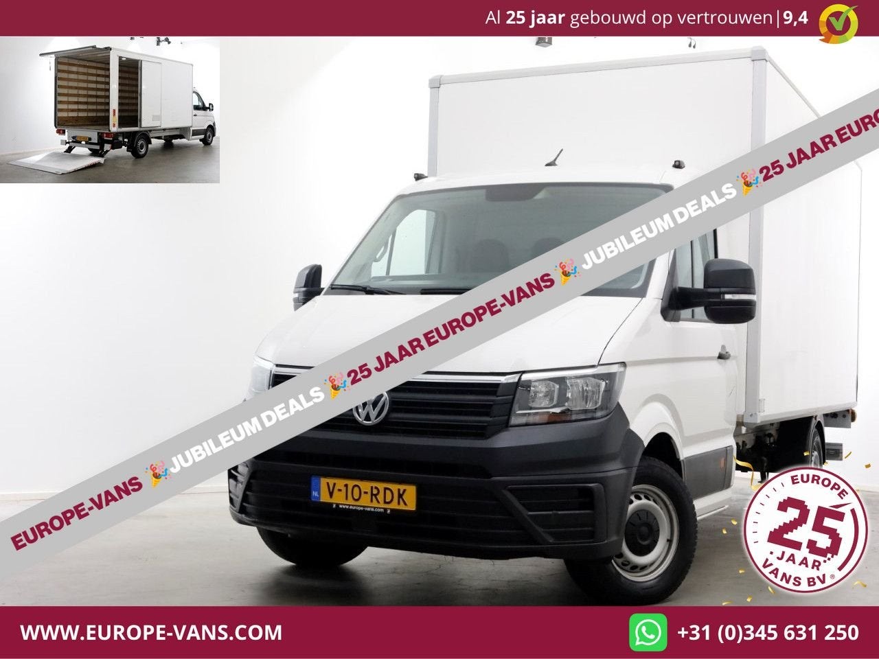 Volkswagen Crafter 35 2.0 TDI 140pk Bakwagen met laadklep en, Auto's, Bestelwagens en Lichte vracht, Bedrijf, 295 g/km, Onderhoudsboekje