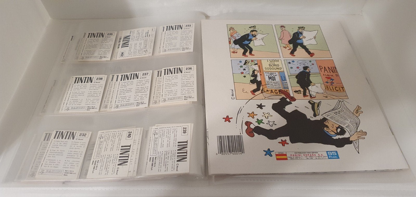 Panini Tintin 1989 UITVERKOCHT, Ophalen of Verzenden