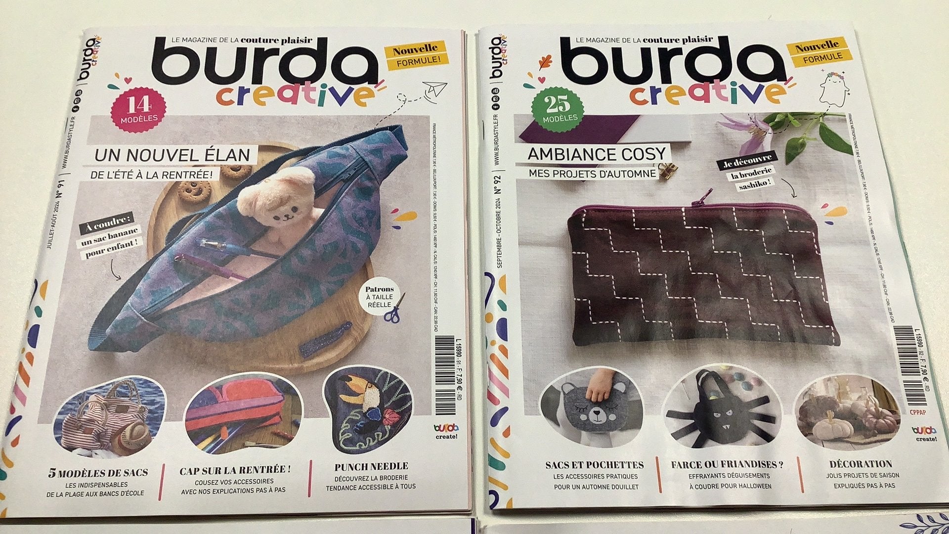 Burda créative 91-92-93-94, Enlèvement ou Envoi, Comme neuf, Broderie ou Couture