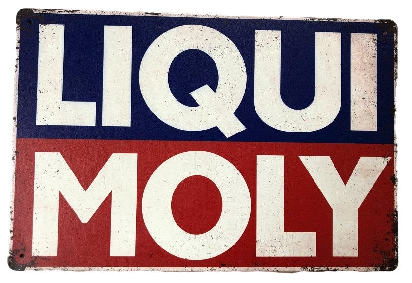 Metalen LIQUI MOLY vintage look wandplaat - 20x30cm, Ophalen of Verzenden, Nieuw, Reclamebord