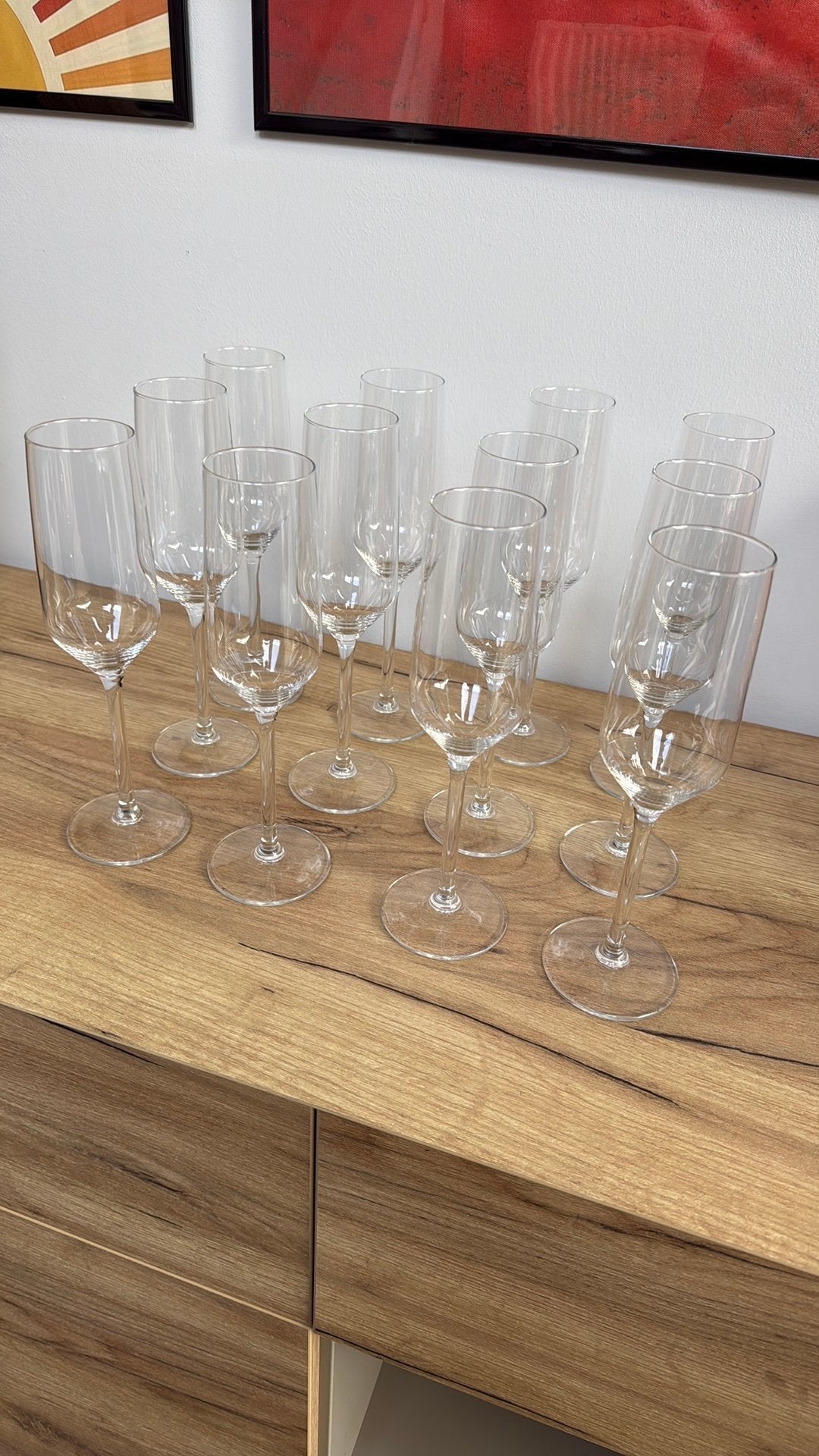 12 champagneglazen, Ophalen, Zo goed als nieuw