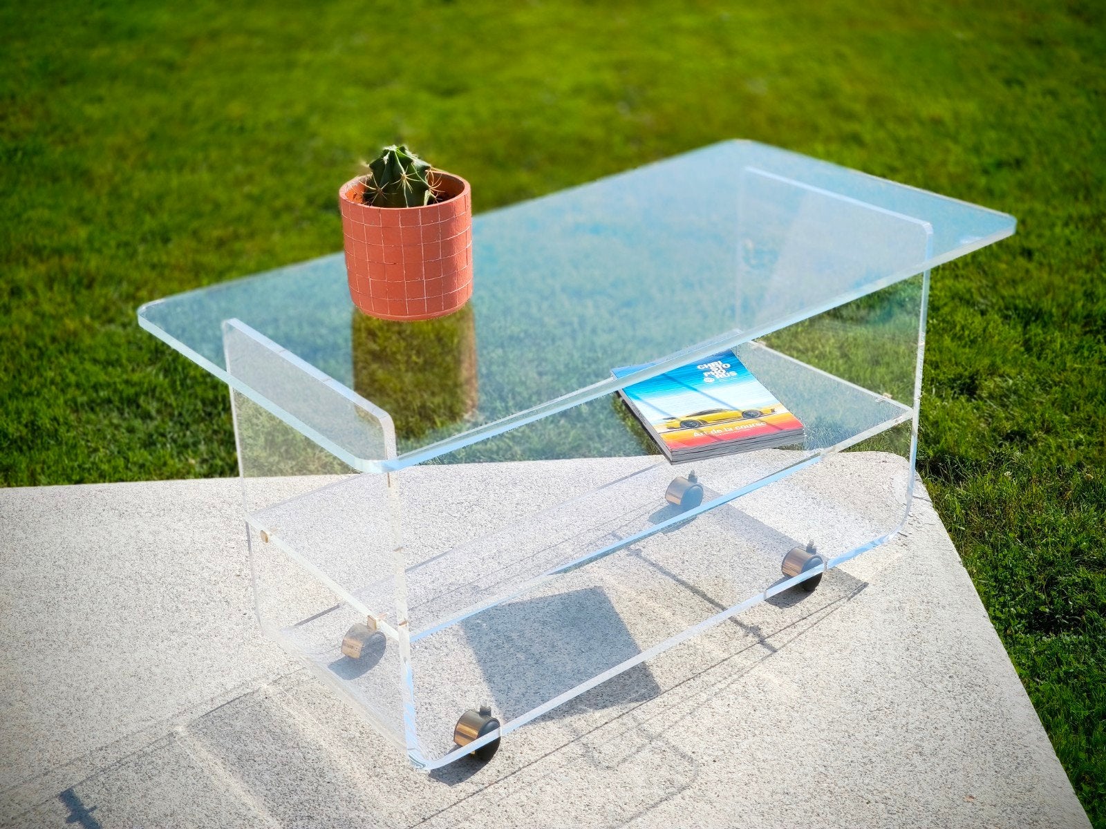 Table basse David Lange pour "les Invisibles du Marais", Maison & Meubles, 45 à 60 cm, Enlèvement, Utilisé, 75 cm ou plus