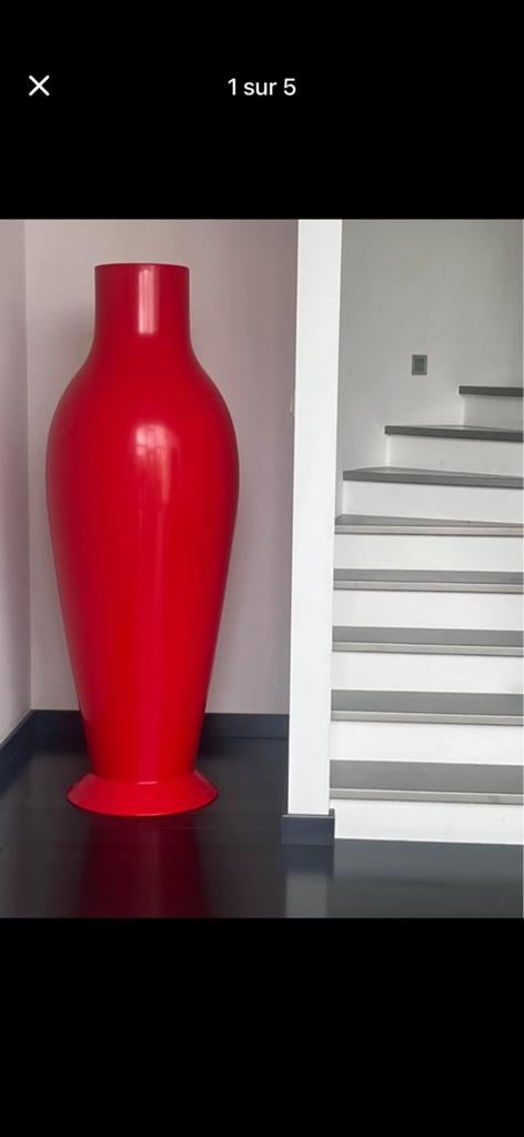 VASE KARTELL MISSES FLOWER POWER, Enlèvement, Comme neuf, Rouge