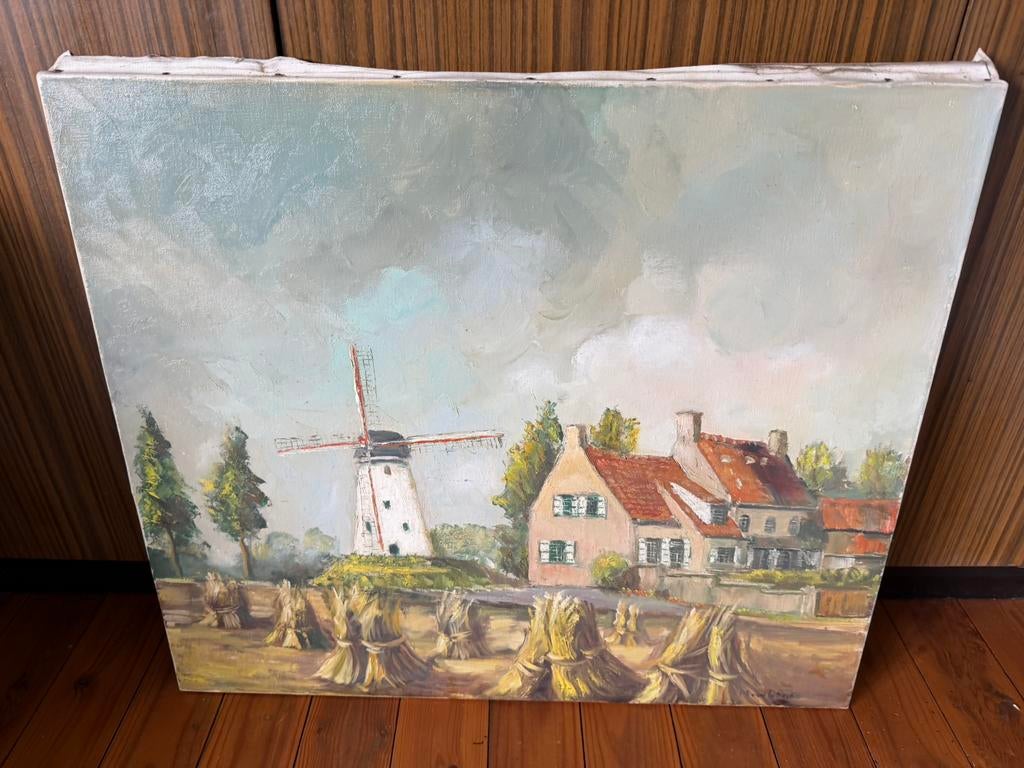 Schilderijen (70x60 cm) - landschappen - olie op doek, Enlèvement