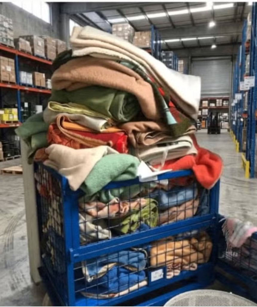 magazijn verpakkinng dekens, Ophalen