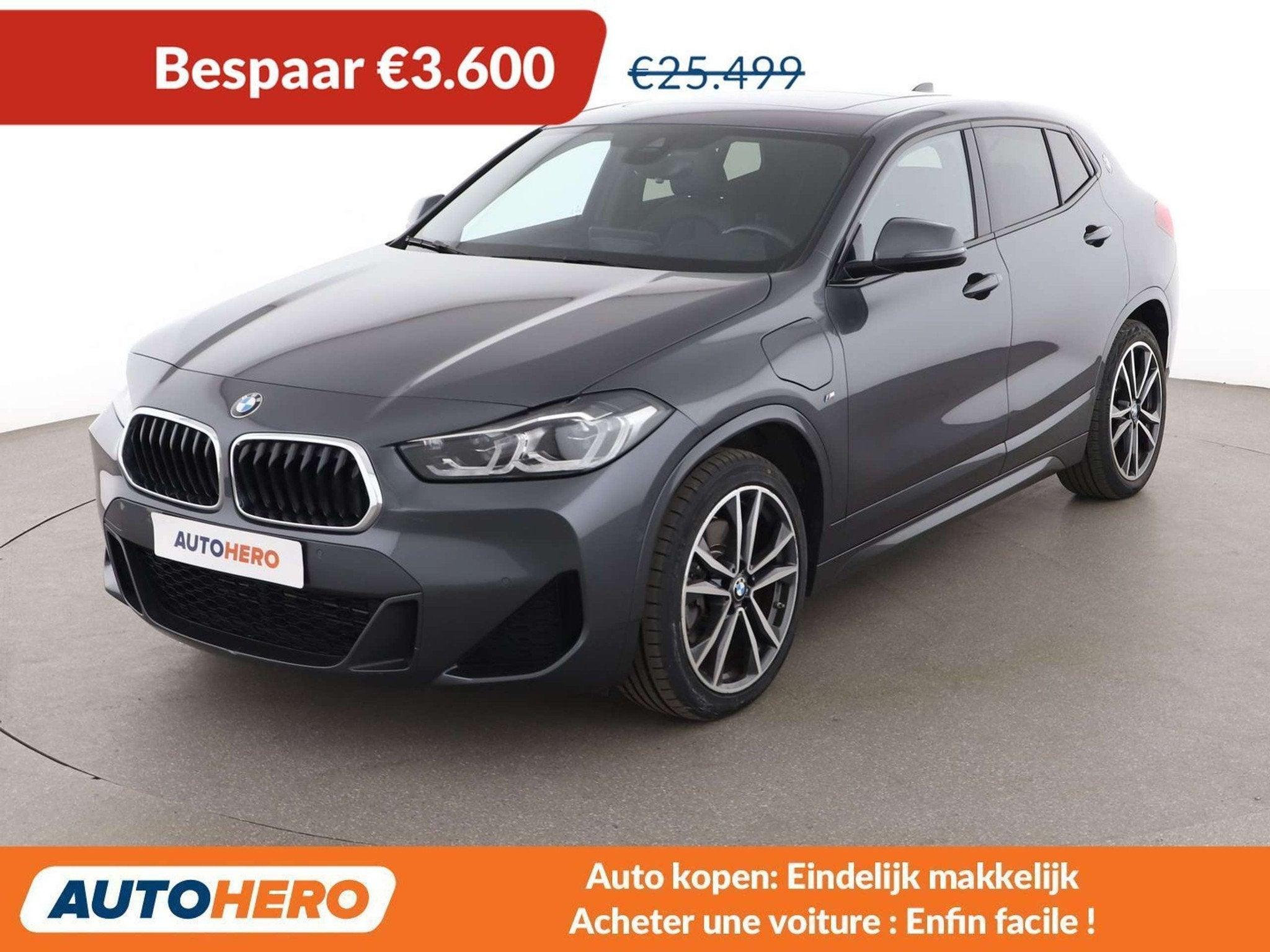 BMW X2 xDrive 25e M Sport (année de construction 2021), Autos, Cuir, Argent ou Gris, Euro 6, 5 portes
