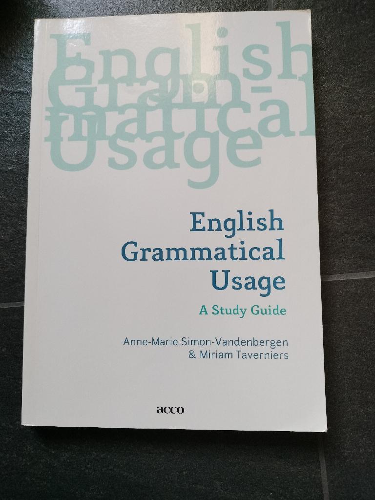 Utilisation grammaticale de l'anglais : un guide d'étude, Livres, Enlèvement ou Envoi, Utilisé, Enseignement supérieur, Anne-Marie Simon-Vandenbergen & Miriam Taverniers