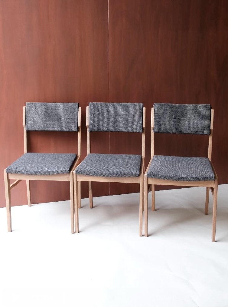 Chaises scandinave style, Maison & Meubles, Chaises, Trois, Gris, Bois, Comme neuf