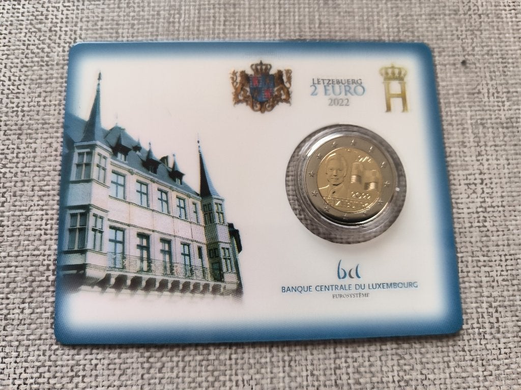 2 euro - Luxemburg - coincard - 2022 - 50j Vlag Luxemburg, Timbres & Monnaies, Monnaies | Europe | Monnaies euro, Enlèvement ou Envoi