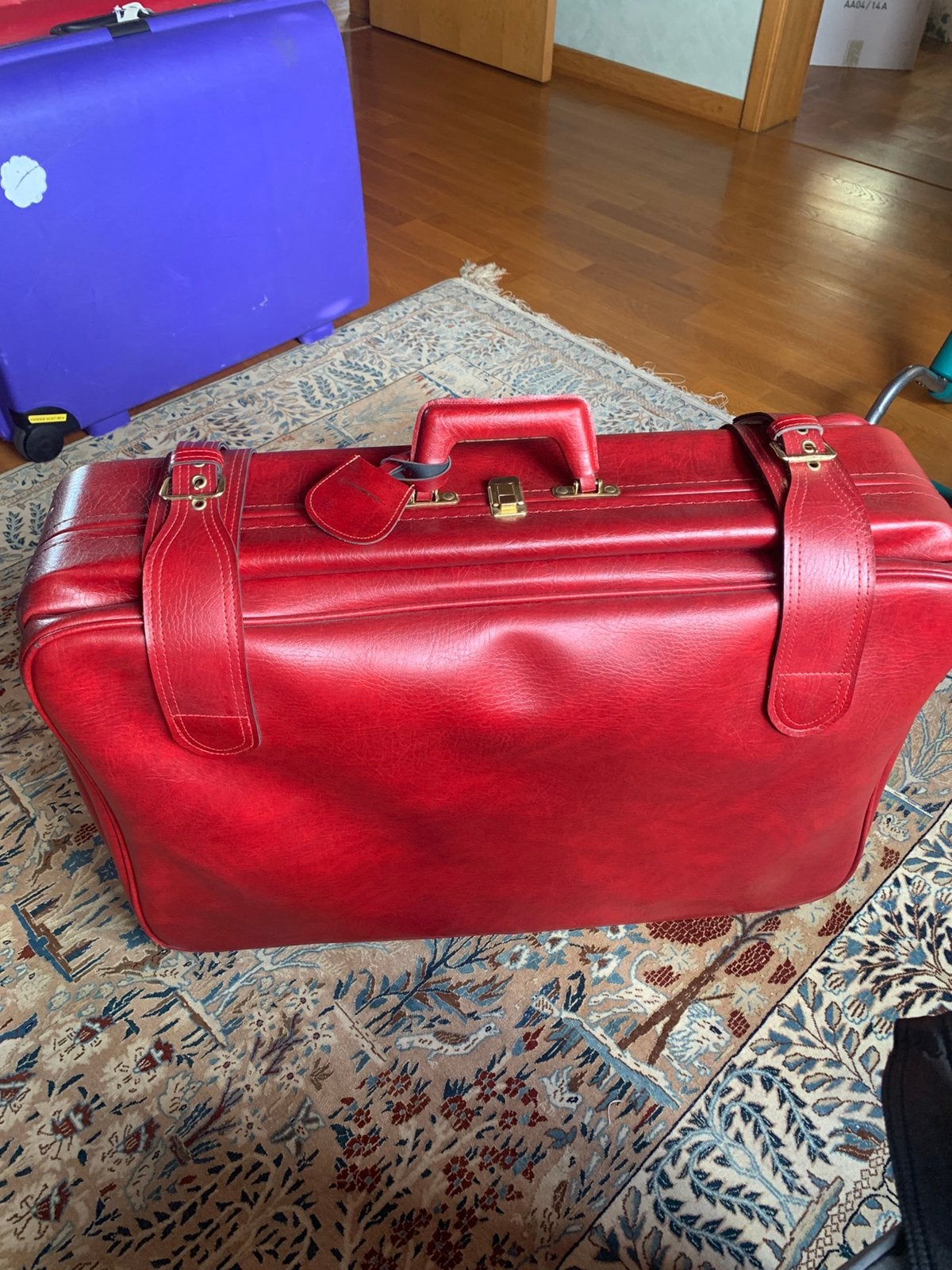 Prachtige Vintage Rode Reiskoffer– Jaren '70/'80 Retro, Ophalen, Zo goed als nieuw