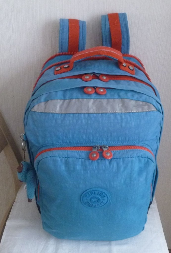 Kipling grote tweekleurige rugzak + aap, Handtassen en Accessoires, Gebruikt, Kipling, 25 tot 40 cm, Ophalen of Verzenden