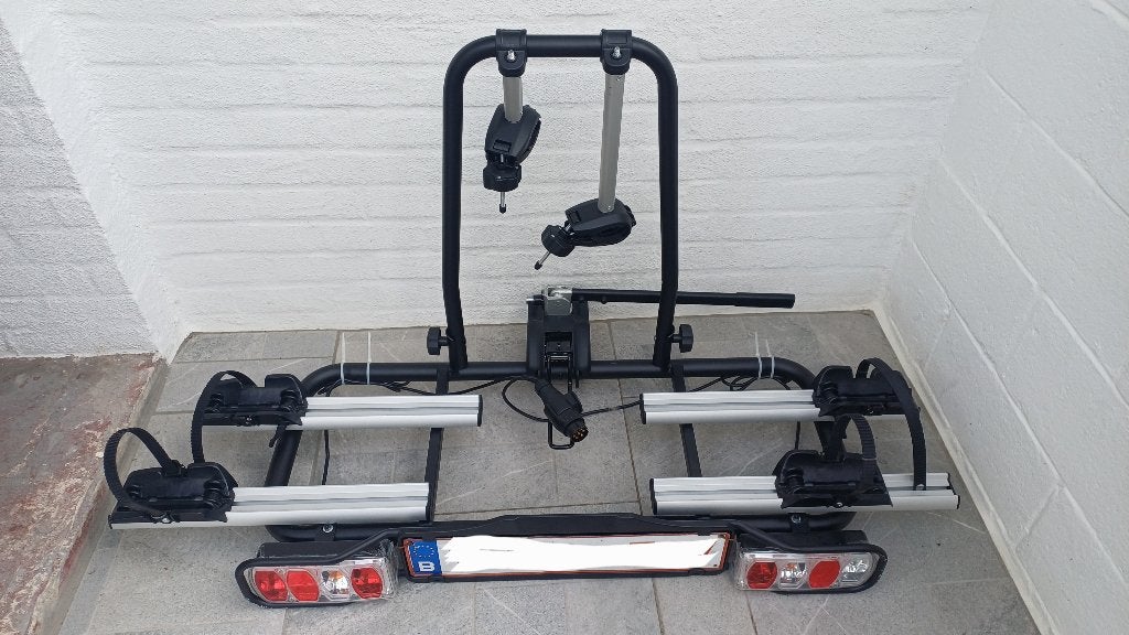 Porte vélo 2 places 60kg, Ophalen, Zo goed als nieuw, Brede banden, 2 fietsen