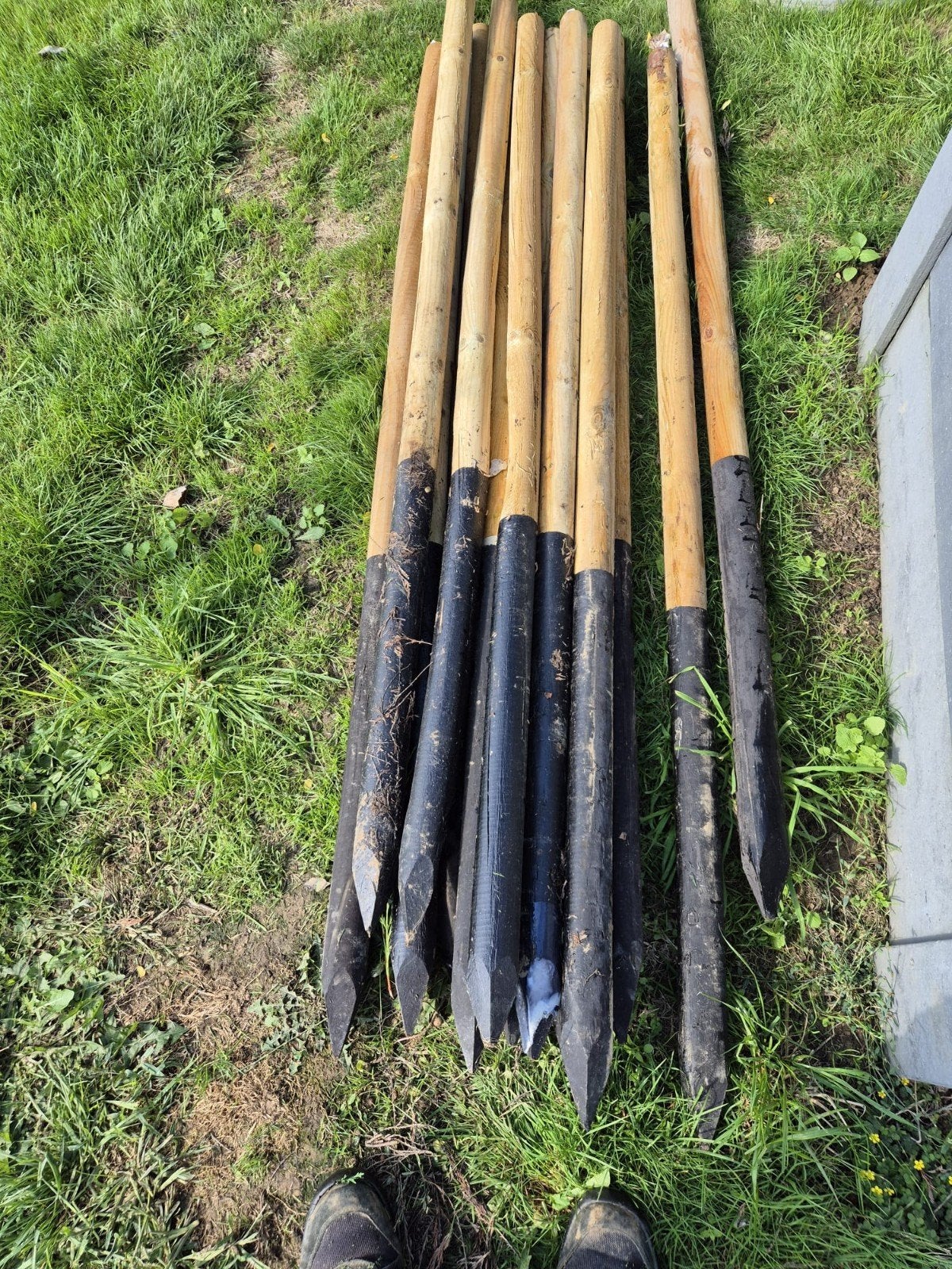 houten palen, Ophalen, Palen