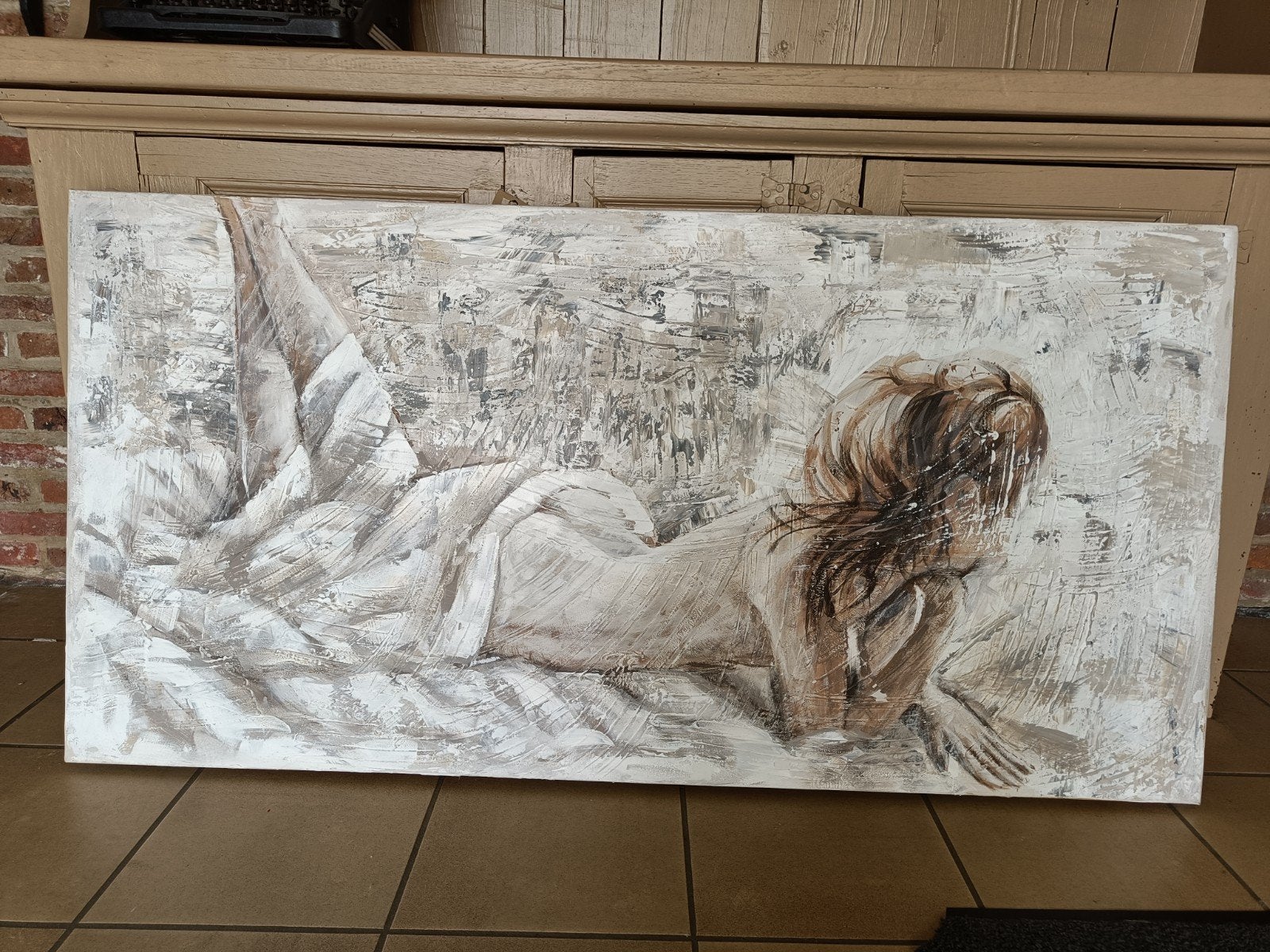 Kader met vrouw 139x70, Ophalen