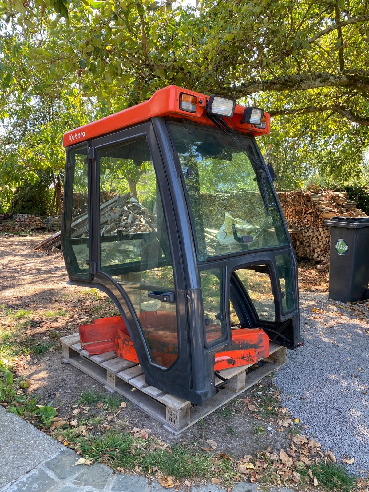 Cabine pour mini-tracteur Kubota/Iseki, Enlèvement