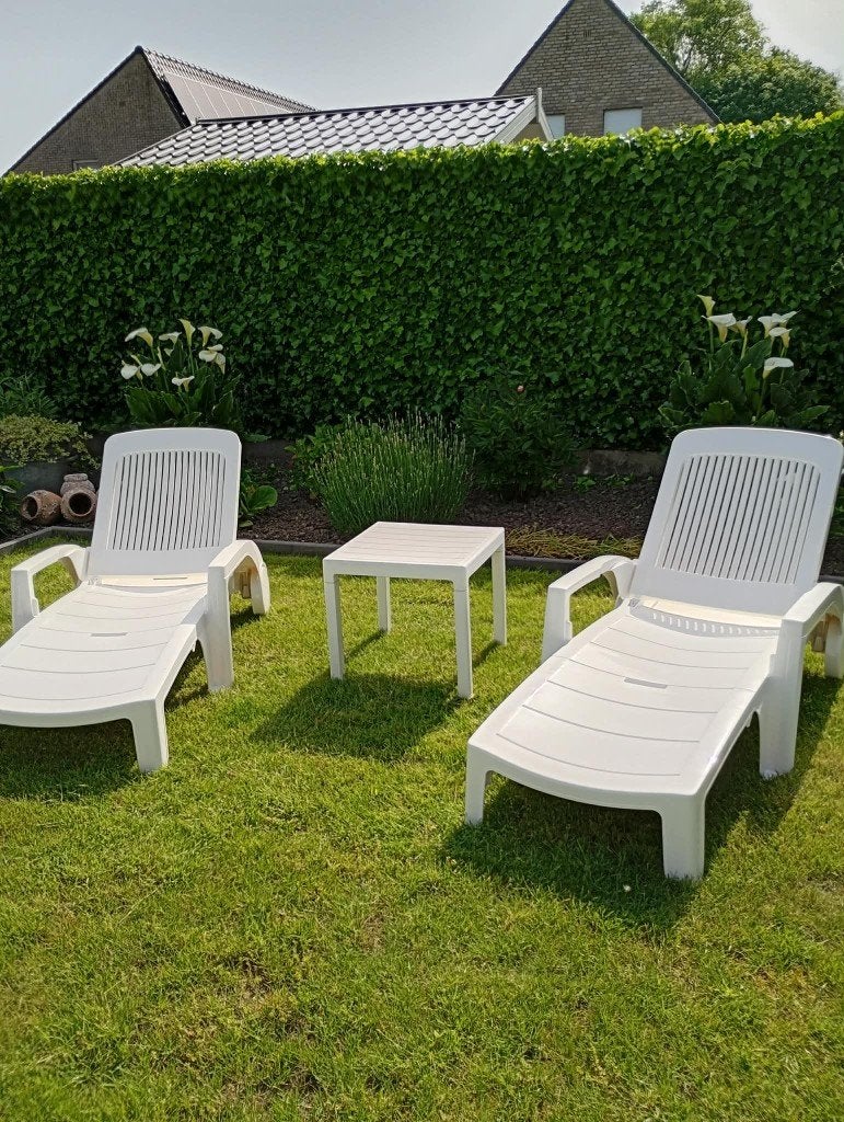 Ligbedden, Tuin en Terras, Ligbedden, Zo goed als nieuw, Kunststof, Verstelbaar, Ophalen
