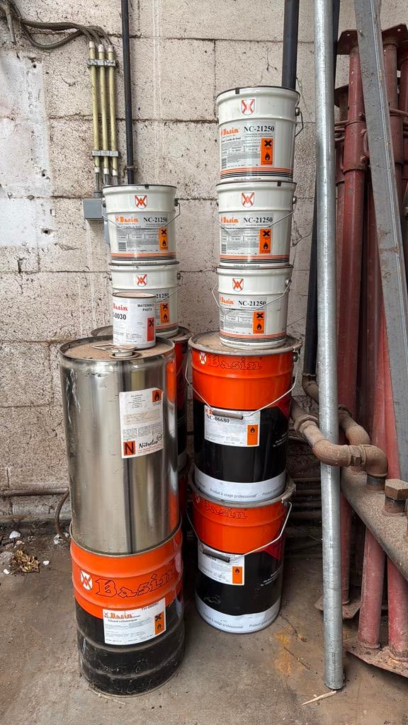 Professioneel  hout lak/vernis + verharder + verdunner, Bricolage & Construction, Peinture, Vernis & Laque, Enlèvement, Comme neuf
