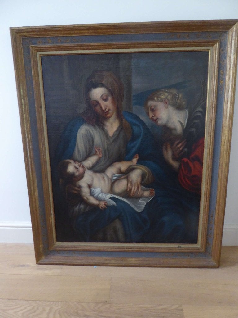 antiek schilderij, Antiek en Kunst, Ophalen, Nederlandse school, Doek, Portret of Personen