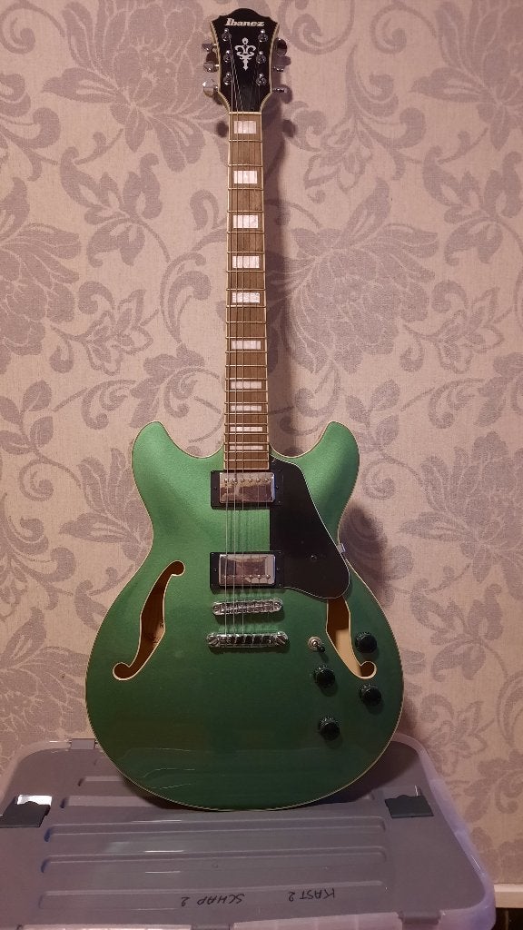 Ibanez AS73 - Olive Metallic, Musique & Instruments, Enlèvement, Comme neuf, Hollow body, Ibanez